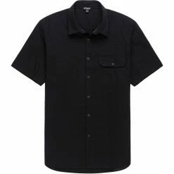 Stoic Solid Texture Short Sleeve Button Down Shirt Men's
