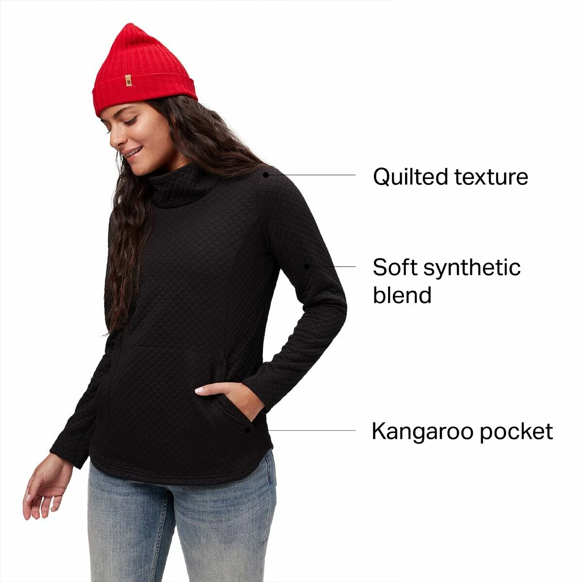 Stoic Quilted Cowl Neck Pullover Women's 2 Stoic Quilted Cowl Neck Pullover Women's - Image 2