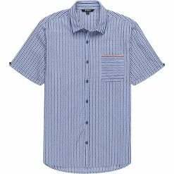 Stoic Stripe Short Sleeve Button Down Shirt Men's