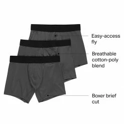 Stoic Cotton/Poly Boxer Brief 3 Pack Men's 11 Stoic Cotton/Poly Boxer Brief 3 Pack Men's -Stoic Online Store CHA D3 1