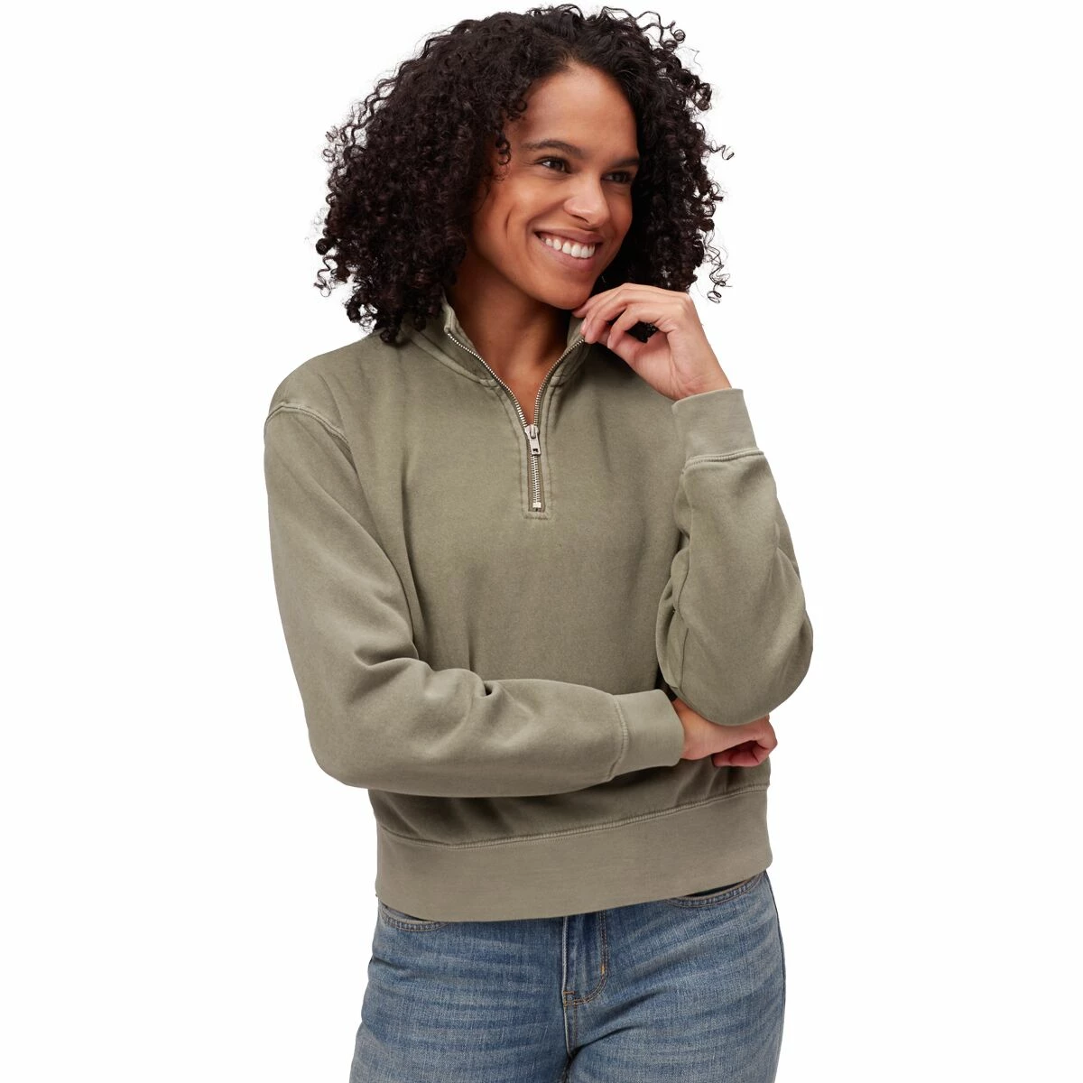 Stoic Cotton Cropped 1/4 Zip Pullover Women's 1 Stoic Cotton Cropped 1/4 Zip Pullover Women's