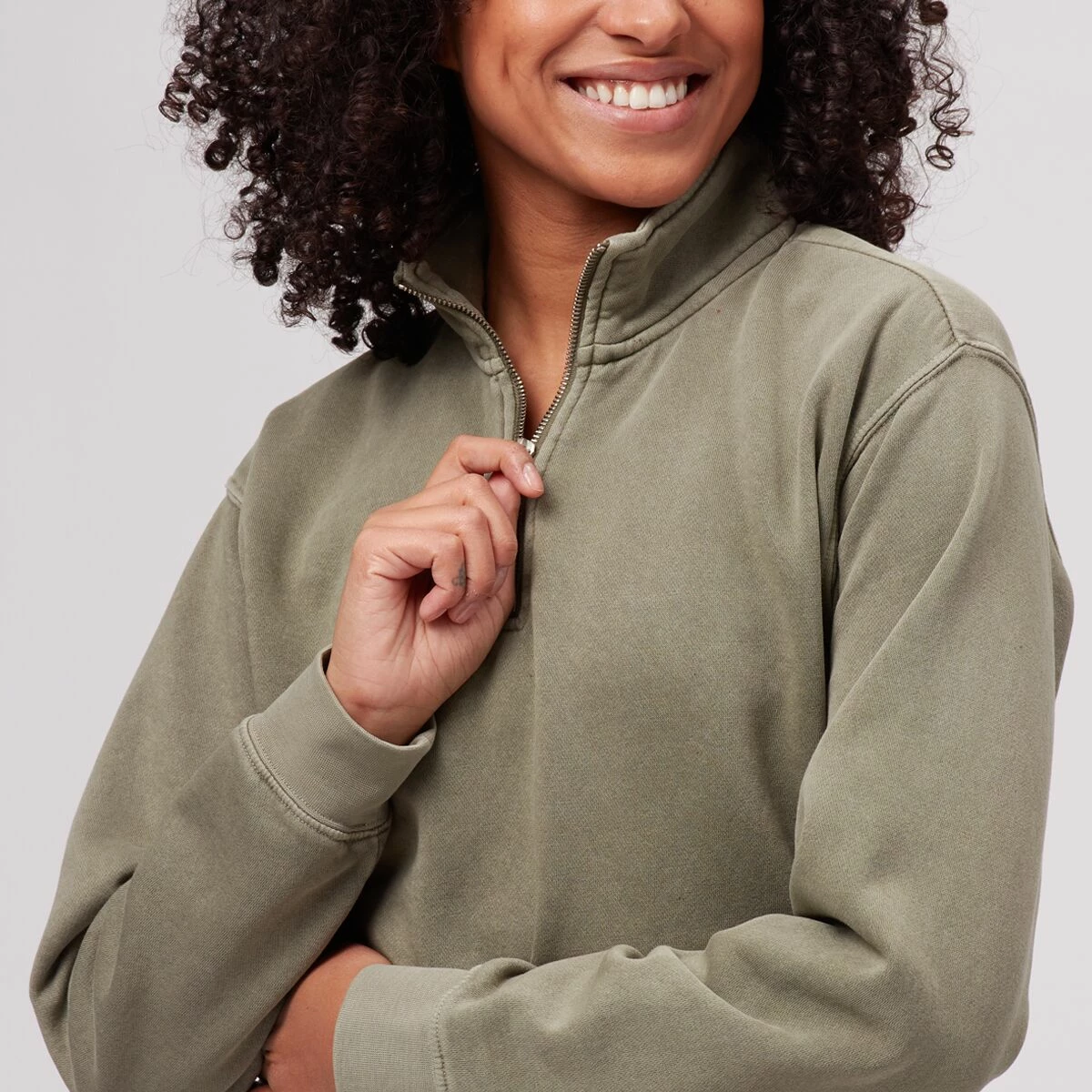 Stoic Cotton Cropped 1/4 Zip Pullover Women's 4 Stoic Cotton Cropped 1/4 Zip Pullover Women's - Image 4