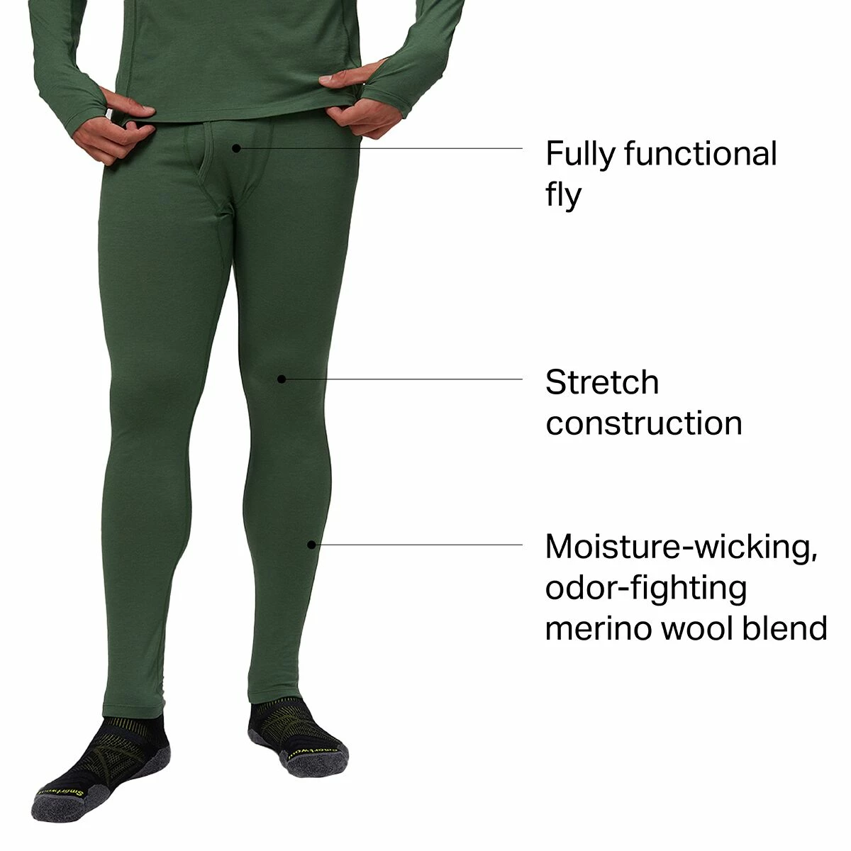 Stoic Merino Blend Baselayer Bottom Men's 2 Stoic Merino Blend Baselayer Bottom Men's - Image 2