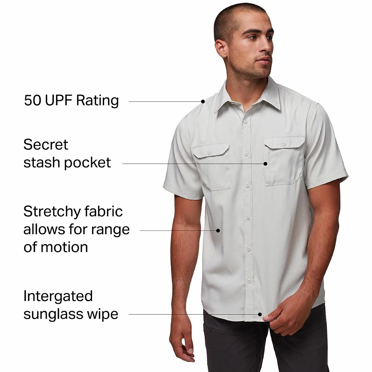 Stoic Performance Button Down Solid Shirt Men's 2 Stoic Performance Button Down Solid Shirt Men's - Image 2