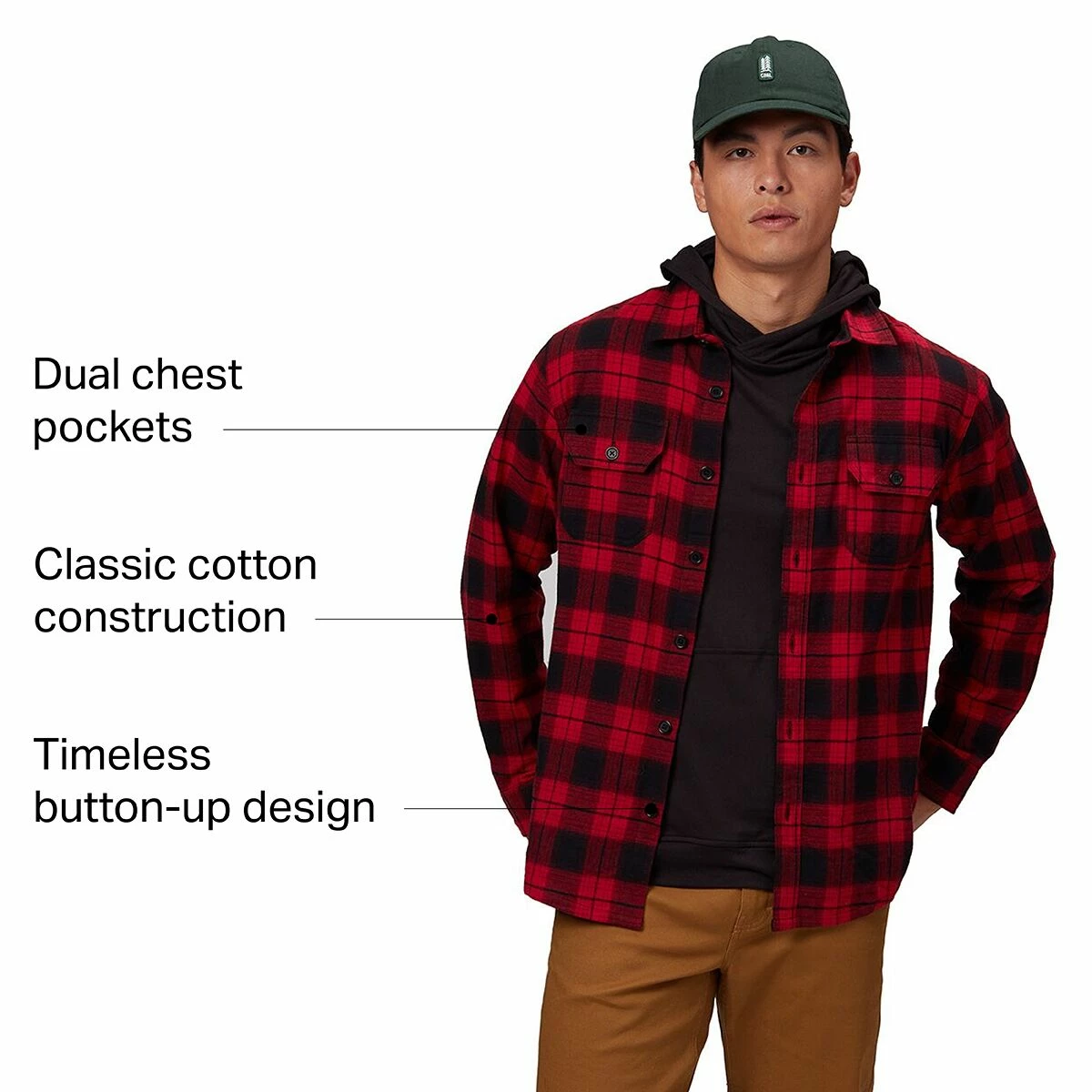 Stoic Button Up Flannel Shirt Men's 2 Stoic Button Up Flannel Shirt Men's - Image 2