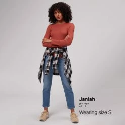 Stoic Core Rib Long Sleeve Top Women's -Stoic Online Store RED D4