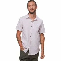 Stoic Crosshatch Linen Short Sleeve Button Down Shirt Men's -Stoic Online Store SAN 2