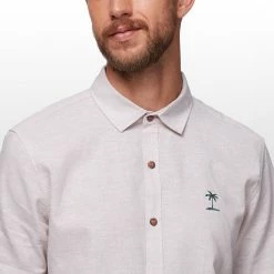 Stoic Crosshatch Linen Short Sleeve Button Down Shirt Men's -Stoic Online Store SAN D6