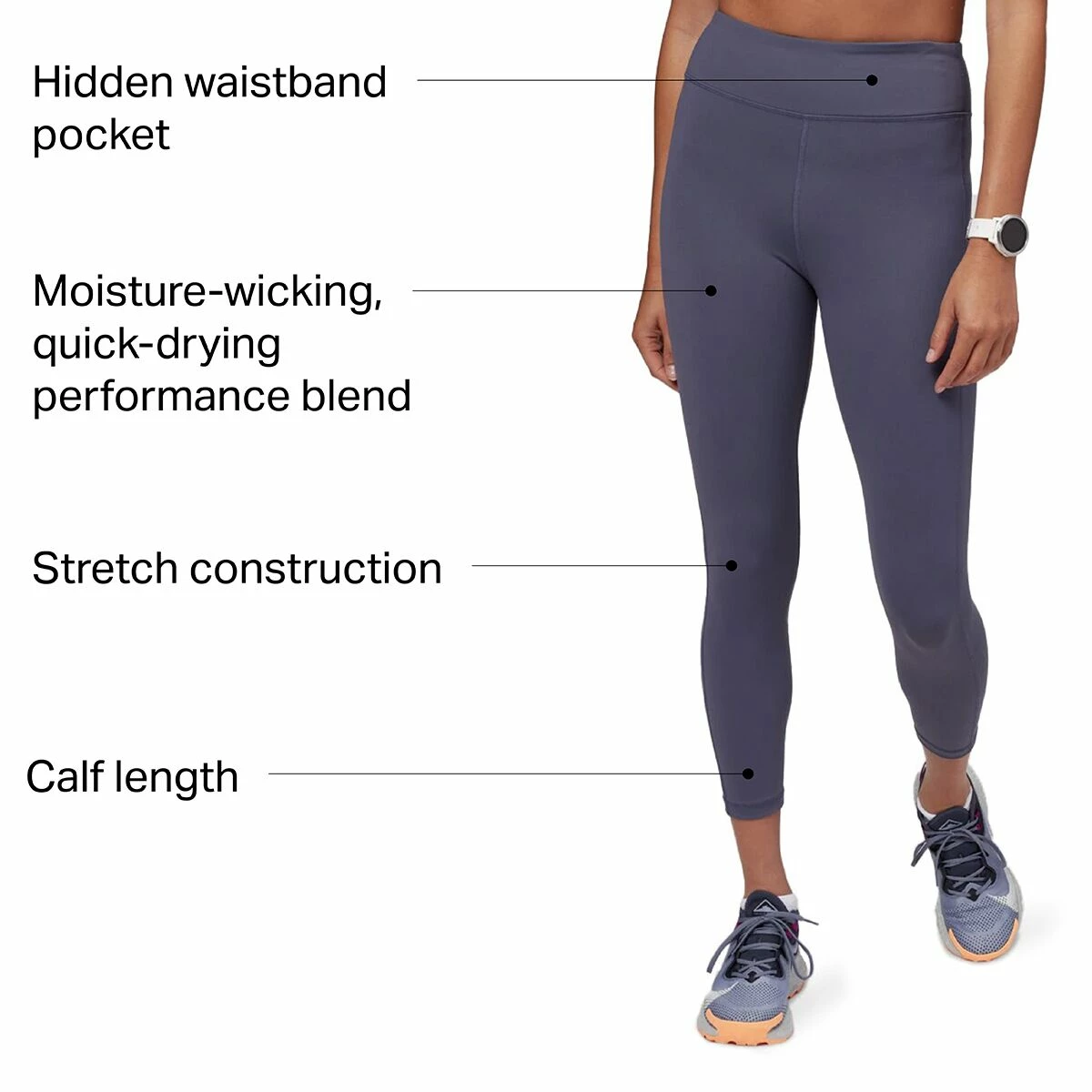 Stoic Calf Length Legging Women's 2 Stoic Calf Length Legging Women's - Image 2